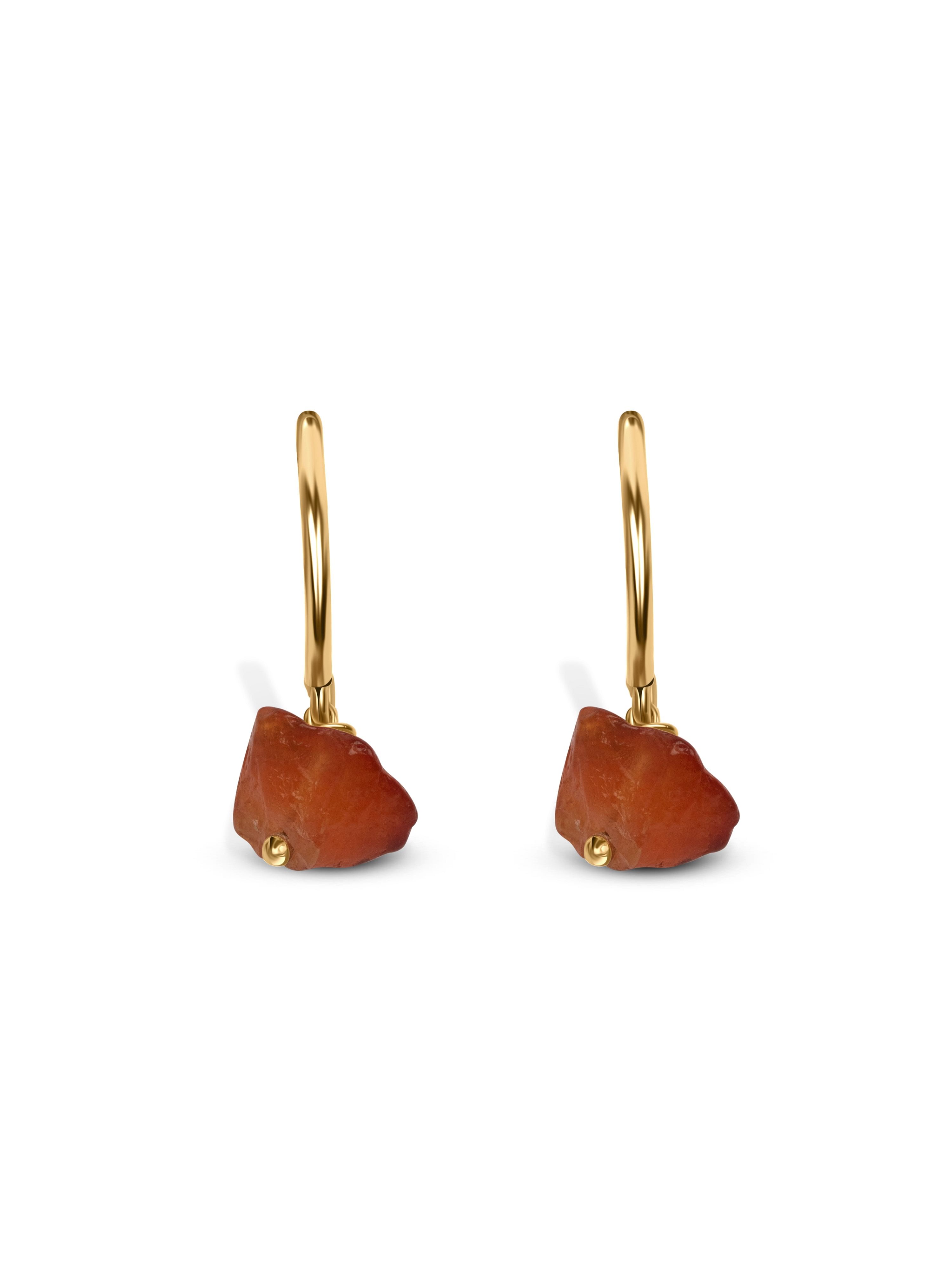 Carnelian Hook Earrings